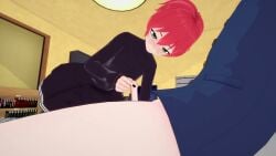 1boy 1boy1girl 1girls 3d 60fps animated black_nail_polish black_nails freckles freckles_on_face green_eyes handjob koikatsu micro_penis pallasmanul pinching pinching_penis red_hair small_breasts small_penis small_penis_adoration smiling tagme trans_woman transfem two-finger_handjob video white_boy_summer(game)