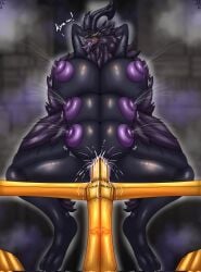 2026 6_breasts anthro anthro_penetrated areola big_breasts black_body blush bodily_fluids breasts crouching dragon drooling female female_penetrated genital_fluids genitals hair hi_res horn lactating looking_at_viewer masturbation melee_weapon milk multi_breast mythological_creature mythological_scalie mythology neck_tuft nipples non-mammal_breasts non-mammal_nipples nude penetration raised_arm saliva scalie simple_background solo sword thick_thighs tongue tongue_out tuft vaginal vaginal_fluids vaginal_penetration vf-01s vulva weapon