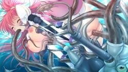 1girl air_bubble anal bestiality blush breasts breasts_out bubble censored closed_eyes double_penetration en_ciel_rena en_ciel_rena_(sin) fellatio game_cg kourin_tenshi_en_ciel_rena large_breasts long_hair monster mosaic_censoring nipples non-web_source official_art oral pink_hair pink_thighhighs pussy rape red_hair restrained saitou_natsuki self-datamine solo spread_legs suhamaya tentacle_sex tentacles thighhighs tomoe_rena triple_penetration underwater vaginal variant_set wince