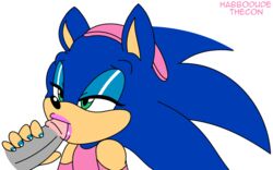 2015 alternate_body_type androgynous anthro bimbo erection eyeshadow fellatio femboy feminine_male fur girly habbodude hedgehog lipstick makeup male male_only mammal multiple_males oral oral_sex penis sega sex sonic_(series) sonic_the_hedgehog thecon trap yaoi