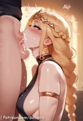1boy 1girls ai_generated ass big_ass big_breasts blonde_female blonde_hair blush bracelet blowjob belliora breasts cum cum_in_mouth cum_inside cum_on_face elden_ring female female_on_cloth fromsoftware golden_eyes huge_ass jewelry large_breasts laying light-skinned_female light_skin long_hair looking_at_viewer medium_breasts necklace open_mouth patreon patreon_username pelvic_curtain penis penis_in_mouth posing pussy queen_marika_the_eternal shiny_skin solo_female solo_focus thick_ass thick_thighs wide_hips