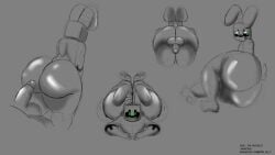 1boy amero amerobutnsfw anon anonymous_male ass ass_focus before_anal black_and_white bunny_boy bunny_ears bunny_tail doodle femboy furry furry_ass furry_femboy gay gray_background green_eyes huge_ass looking_at_viewer naked original_character penis penis_in_ass pre_sex sissy sketch square_head twitter_username