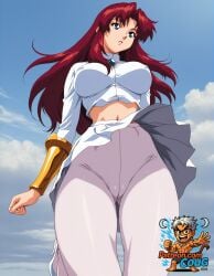 ai_assisted ai_generated big_breasts coug cougvaldia female female_only original_character red_hair stable_diffusion
