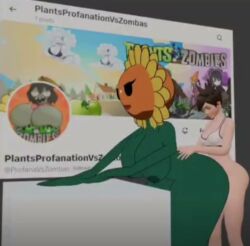 1futa 1girls 3d animated female futa futanari overwatch plants_vs_zombies simple_background sunflower_(pvz) tagme tracer video