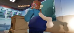 3d anc1ent_hacker ass big_breasts dialogue dialogue_in_description female gardevoir kindergarten_(game) kindergarten_3 light-skinned_female light_skin ms._gardette ms._lovelett orange_hair penis penis_on_ass pokemon pokemon_(species) roblox tagme text