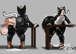 2dixx absurd_res anthro balls big_balls big_butt big_penis bodily_fluids boots butt cait_sith_(ff7) cat-sith celtic_mythology clothing crown cum cum_drip cum_in_ass cum_inside cumshot disembodied_penis domestic_cat dripping duo ejaculation european_mythology excessive_cum excessive_genital_fluids felid feline felis femboy final_fantasy final_fantasy_vii footwear genital_fluids genitals gloves handwear headgear hi_res huge_balls huge_butt huge_penis hyper hyper_balls hyper_butt hyper_genitalia hyper_penis male male/male mammal moan mythology nude nude_anthro nude_male penis shoes small_penis square_enix sweat sweaty_balls sweaty_butt sweaty_genitalia thick_penis thick_thighs tuxedo_cat wide_hips