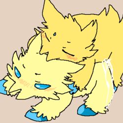 ambiguous_gender blush cum cum_inside from_behind ginpaku joltik male messy penis pokemon