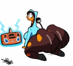1boy 2025 2girls animated animated_image anthro artist_logo artist_name ass big_ass big_breasts big_butt blue_eyes boombox bouncing_butt breasts brown_body brown_fur brown_hair bubble_butt butt_focus butt_jiggle clapping_cheeks color_change digital_drawing_(artwork) digital_media_(artwork) duo eyelashes eyewear female fur generation_2_pokemon girafarig giraffid gold_boombox_(prevence) hair huge_breasts huge_butt jiggling logo long_hair long_tail looking_back male male/female mammal nahff nintendo penelope_and_katelyn_(nahff) pokemon pokemon_(species) pokemorph signature sneakyfew sunglasses tagme tail tansau text throwing_it_back twerk_hypnosis twerking video wet wet_body wiggling_ass yellow_body yellow_fur