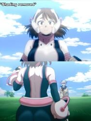 1girls anime_screenshot ass big_ass boku_no_hero_academia bottom_heavy breasts brown_hair bubble_butt clothing edit edited fat_ass female female_only gluteal_fold hero_outfit_(mha) himiko_toga huge_ass huge_breasts large_ass massive_ass my_hero_academia ochaco_uraraka ochako_uraraka ochako_uraraka_(hero_outfit) screenshot side_view solo thick_ass thick_thighs thunder_thighs toga_himiko uraraka_ochaco uraraka_ochako wide_hips