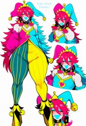 novelai kortai tagme ai_generated original_character reference_sheet jester femboy tinko_(noah_zelinsky)