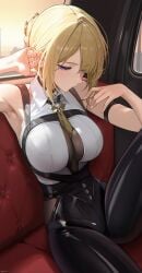 evelyn chevalier from zenless zone zero by hahany