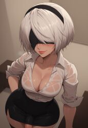 1futa ai_generated ass balls big_ass big_breasts big_butt big_hips big_penis black_dress blindfold breasts cleavage clothed clothing dick dickgirl dress eyebrows eyelashes from_below futa_only futanari gloves grin grinning grinning_at_viewer hands-free hands_on_hips huge_cock indoors intersex lips lipstick long_hair looking_at_viewer makeup medium_hair naked narrow_waist narrowed_eyes nier nier:_automata nier_(series) nose penis pov seducing seductive seductive_eyes seductive_gaze seductive_look seductive_mouth seductive_pose seductive_smile short_hair smile smile_at_viewer smiley_face smooth_balls smooth_penis smooth_skin solo solo_dickgirl solo_focus solo_futa taker_pov testicles velonix white_hair yorha_2b