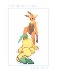 animated anthro anthro_on_anthro ass ass_up bent_over blush closed_eyes clothed clothing corset corset_only digital_media_(artwork) dominant dominant_male duo eeveelution flareon frame_by_frame fur generation_1_pokemon generation_4_pokemon green_tail kinktober kinktober_2025 leaf leaf_ears leaf_tail leafeon lingerie male male/male nante-p neck_tuft nintendo nude_anthro orange_body orange_fur partially_clothed pixel_(artwork) pixel_animation pointy_ears pokemon pokemon_(species) punishment reddened_butt riding_crop simple_background spank_marks_on_ass spanked_butt standing standing_on_another submissive submissive_male tail topwear tuft whip whipping_butt yellow_body yellow_fur
