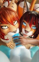 2025 3d_(artwork) absurd_res ahoge anthro ashley_(mutagen) ass balls big_breasts big_butt black_eyebrows black_hair black_nose bloom blue_eyes blue_penis breasts brown_body caracal_(genus) depth_of_field digital_media_(artwork) ear_piercing eyebrows eyelashes eyeliner felid feline feline_tail female female_focus female_penetrated first_person_view futa/female futa_penetrating futa_penetrating_female futa_pov futanari genitals glistening glistening_eyes glistening_face group group_sex hair hi_res high-angle_view houssem intersex intersex/female intersex_penetrating intersex_penetrating_female intersex_pov kate_(itskeichi) kate_(itskeichii) lion looking_at_viewer makeup mammal navel oral orange_body pantherine penetration penile_spines penis piercing rayssie_(reyess_schneider) red_hair sex smooth_skin snout tail tall_ears teeth threesome tongue tongue_out trio white_balls white_butt white_chest wide_hips yellow_eyes