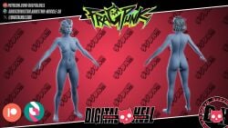 3d digitalhell female fragpunk nude nude_female skylla_ula_manta sonar_(fragpunk) video_games