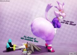 anthro ass big_ass big_butt blaze_the_cat bodily_fluids bottom_heavy bottomless bottomless_female breasts cindablimp closed_eyes clothed clothing dialogue domestic_cat duo eulipotyphlan felid feline felis female hedgehog huge_ass huge_butt hyper hyper_ass hyper_butt imminent_facesitting large_ass looking_back lying male mammal musk musk_cloud on_back on_ground on_model pear-shaped_figure perros_god sega silver_the_hedgehog small_breasts sonic_(series) sonic_the_hedgehog_(series) sweat sweatdrop sweaty_butt thick_thighs wide_hips worried