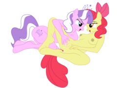 2girls apple_bloom_(mlp) breasts cum diamond_tiara diamond_tiara_(mlp) female female_only multiple_females my_little_pony nipples pussy yuri