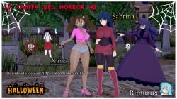 3d 4girls big_breasts cleavage female female_only hex_maniac hex_maniac_(pokemon_xy) koikatsu multiple_girls natsume_(pokemon) occult_maniac occult_maniac_(pokemon) open_toe_footwear open_toe_shoes pokemon rimurux sabrina_(pokemon) sabrina_(pokemon_frlg) sana_(pokemon) sandals shauna_(pokemon)