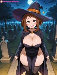 ai_generated ass big_ass big_breasts big_butt boku_no_hero_academia breasts cemetery female halloween halloween_costume huge_ass huge_breasts huge_butt lips looking_at_viewer my_hero_academia nerfepitou night ochako_uraraka open_mouth patreon patreon_reward scenery seductive seductive_look seductive_smile sexy sexy_body sexy_pose smile smiling_at_viewer spooky standing tagme thick thick_ass thick_thighs thighs uraraka_ochako witch witch_costume witch_hat