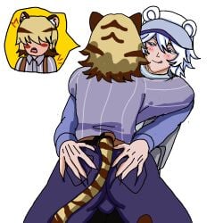 ass blanc furry heartopia squeeze squeeze_ass vanya vanya_(heartopia)