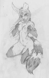 anthro breasts female fur furry lagomorph mammal nude pav pussy rabbit sketch solo