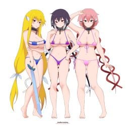 1:1 1:1_aspect_ratio 2d 2d_(artwork) 2d_artwork 3girls absurdly_long_hair almost_naked almost_nude areola areola_slip areolae areolae_slip arm_above_head arm_up armpits background bare_armpits bare_arms bare_belly bare_calves bare_chest bare_hands bare_hips bare_knees bare_legs bare_midriff bare_navel bare_shoulders bare_skin bare_thighs bare_toes barefoot belly belly_button big_areola big_areolae big_boobs big_breasts big_nipples bikini bikini_bottom bikini_only bikini_top black-haired_female black_eyebrows black_hair blank_background blonde blonde-haired_female blonde_female blonde_hair blonde_hair_female blue_bikini blue_bikini_bottom blue_bikini_top blue_micro_bikini blue_string_bikini blue_swimsuit blue_swimwear breasts brown-eyed_female brown_eyes busty busty_female busty_girl calves chains character_request cleavage closed_mouth_smile collar collarbone commission commission_art copyright_request curvaceous curvaceous_body curvaceous_female curvaceous_figure curvaceous_hips curvy curvy_body curvy_female curvy_figure curvy_hips dark_hair digital digital_art digital_drawing digital_drawing_(artwork) digital_media digital_media_(artwork) drawing elbows embarrassed embarrassed_expression embarrassed_female exposed exposed_armpits exposed_arms exposed_belly exposed_chest exposed_hips exposed_legs exposed_midriff exposed_navel exposed_shoulders exposed_skin exposed_thighs exposed_toes eyebrows_visible_through_hair feet female female_focus female_only fingers flustered flustered_female from_front front-tie_bikini front-tie_bikini_top front_view frown frown_eyebrows frowning frowning_at_viewer full_body full_body_view green-eyed_female green_eyes groin hair_between_eyes halterneck hand_above_head hand_up head_tilt hourglass_figure inframammary_fold inguinal_crease inguinal_ligament knees large_areola large_areolae large_boobs large_breasts large_nipple large_nipples lean_figure legs light_smile long_hair looking_at_viewer maikurorensu micro_bikini midriff monotone_background mostly_nude multiple_females multiple_girls naked naked_female naked_woman narrow_waist navel nearly_nude nipple_bulge nipples no_shoes nude nude_female nudity one_color_background pink-haired_female pink_areola pink_areolae pink_bikini pink_bikini_bottom pink_bikini_top pink_hair pink_hair_female pink_micro_bikini pink_nipples pink_string_bikini pink_swimsuit pink_swimwear plain_background ponytail posing posing_for_the_viewer posing_naked posing_nude practically_nude purple_bikini purple_bikini_bottom purple_bikini_top purple_micro_bikini purple_string_bikini purple_swimsuit purple_swimwear red-eyed_female red_eyes scowl short_hair shoulders skimpy_bikini slender_body slender_waist slight_smile slim_female slim_waist small_bikini smile smiley_face smiling smiling_at_viewer solid_color_background standing string_bikini swimsuit swimwear thick_thighs thigh_gap thighs thong_bikini tied_hair tilted_head toes trio trio_female very_long_hair very_long_hair_female white_background wide_hips yellow-haired_female yellow_hair