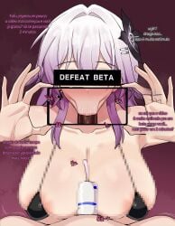 1girls 2boys chihel dark-skinned_male dark_skin evernight_(honkai:_star_rail) female honkai:_star_rail honkai_(series) hoyoverse interracial interracial_sex male march_7th_(honkai:_star_rail) mihoyo ntr penis portuguese_text small_penis_humiliation translated