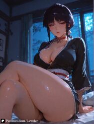 1girls ahe_gao ai_generated anus ass big_ass big_breast big_breasts bleach breasts closed_mouth clothes clothing female female_only from_behind from_behind_position green_eyes huge_ass huge_breasts insertion kurotsuchi_nemu lewder light-skinned_female looking_at_viewer patreon penetration pink_nipple pov pussy rolling_eyes sex sex_from_behind sidelocks sitting solo tongue tongue_out vaginal_insertion vaginal_penetration vaginal_sex watermark