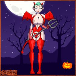 1girls 2025 artist_logo artist_name ass big_ass big_breasts breasts devil devil_girl devil_horns devil_tail disney disney_channel ear_piercing ear_ring earring earrings english english_text female female_focus female_only full_moon gloves green_hair green_hair_female halloween holding holding_object holding_pitchfork jack-o'-lantern light-skinned_female light_skin lingerie long_gloves moon mostly_nude mostly_nude_female nude nude_female odalia_blight pierced_ears piercing piercings pinup pitchfork pumpkin red_legwear red_lingerie red_lips red_lipstick sharkzym solo solo_female solo_focus text the_owl_house thick_thighs thighs