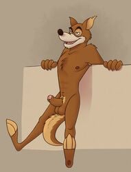 1boy canine concupisco disney don_karnage erection foreskin fur furry furry_only grin male male_only mammal navel nipples nude penis smile soles solo spread_legs talespin testicles wolf