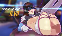 animated anus areolae artist_name blurry_background bouncing_breasts breasts d.va disembodied_penis erection female gloves hana_song headphones holding_object leggings nipples no_sound overwatch partially_clothed penetration penis play_of_the_game proza pussy sex shiny shiny_clothes shiny_hair shiny_skin vaginal vaginal_penetration video vr_headset white_gloves