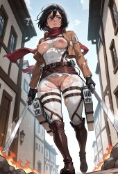 mikasa ackerman from attack on titan by hannyaai