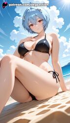 rei ayanami from neon genesis evangelion by skypassion
