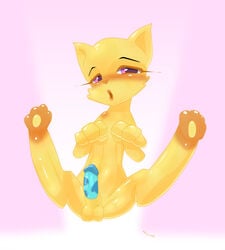 erection gold_kitty_gel goo male nana_gel nude penis shiny slime solo