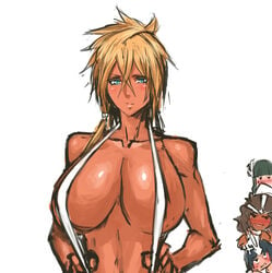 4girls arrancar artist_request big_breasts bleach blonde_hair breasts cyan_sung-sun dark-skinned_female dark_skin emilou_apacci espada female female_only mila_rose multiple_girls nameo_(judgemasterkou) pointy_chin solo_focus tagme tia_harribel