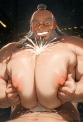 ai_generated avatar_legends avatar_the_last_airbender big_breasts big_chest busty busty_boy cum cum_on_breasts fire_nation gay_paizuri gdilf gray_hair huge_breasts huge_chest iroh male male_breasts male_only male_paizuri male_tits male_with_breasts nickelodeon nicktoons older older_male penis_between_breasts rokuworshiper