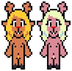 accurate_art_style deer_girl deltarune deltarune_chapter_2 justst3ven noelle_holiday nude pixel_art tagme toby_fox white_background