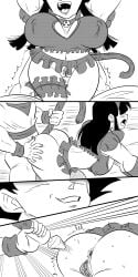 anal anal_tail dick dragon_ball female goku hard_on male male/female muscular sex_toy son_goku