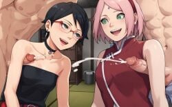 2boys 2girls absurd_res adult_and_teenager ai_generated armpit_fetish armpit_sex armpits black_eyes black_hair boruto:_naruto_next_generations boruto:_two_blue_vortex breasts cheating cheating_wife climax clothed_female_nude_male clothed_sex completely_nude completely_nude_male cum cumshot dress earrings faceless female female_focus finger_to_mouth foursome glasses green_eyes head_out_of_frame high_resolution kunoichi long_distance_cumshot looking_at_another looking_at_partner looking_pleasured male male/female male_with_female mature mature_female mature_woman medium_breasts milf mother_and_daughter multiple_boys multiple_girls naked naruto naruto_(series) nude nude_female nude_male older_woman_and_teenage_girl open_mouth oyakodon sakura_haruno sarada_uchiha tubetop uncensored upper_body