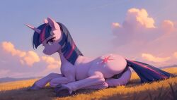 ai_generated animal_genitalia animal_pussy anus ass cutie_mark dock equid equine equine_genitalia equine_pussy feral friendship_is_magic fur hasbro hooves horse my_little_pony pony purple_body purple_fur purple_hair pussy tail twilight_sparkle_(mlp)