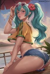 brazil brazilian brazilian_futa brazilian_miku dickgirl exlic futa_only futanari hatsune_miku oceanic_dolphin shemale sunset tagme underboob vocaloid