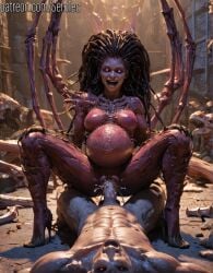 1female 1girls 2d ai_generated bone_wings cowgirl cowgirl_position creepy cum cum_in_pussy cum_inside detailed_female female femdom forced girl heroes_of_the_storm hi_res high_resolution highres infested kerrigan monster_girl pony_diffusion_xltasy pregnant pregnant_belly pregnant_female purple_eyes queen_of_blades rape sarah_kerrigan serotec starcraft starcraft_2 vaginal_penetration vaginal_penetration vaginal_sex wings zerg