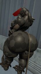 1boy 1robot 2024 3d 3d_model armor armored_legwear ass blade_wolf digital_media fagottini31 fat_ass femboy feminine feminine_male huge_ass hyper_ass male metal_gear_rising robot robot_femboy robot_humanoid round_ass tail