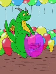 3:4 animated anthro balloon dragon feral genitals hi_res hump inflatable male male_only mythological_creature mythological_scalie mythology penis rathkin reptile scalie short_playtime solo