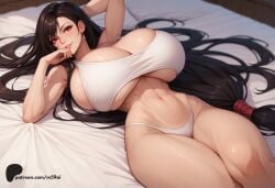 1girls ai_generated anime anime_style ass big_ass big_breasts bikini bikini_bottom bikini_top black_hair breasts breasts_apart child_bearing_hips cleavage crop_top female female_only final_fantasy final_fantasy_vii final_fantasy_vii_remake gigantic_ass gigantic_breasts hips hips_wider_than_shoulders hourglass_figure huge_ass huge_breasts hyper hyper_breasts large_breasts long_hair lying lying_on_back lying_on_bed m59ai massive_ass massive_breasts massive_thighs panties red_eyes sideboob solo solo_female solo_focus stable_diffusion thick_thighs thighs thong thunder_thighs tifa_lockhart underboob very_long_hair wide_hips