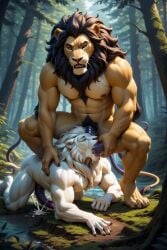 ai_generated furry furry_male gay lion lion_boy male/male male_only