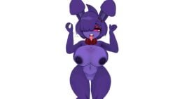 big_breasts bonfie bonfie_(cryptia) bonnie_(fnaf) breasts fnia nude tongue transparent_background