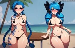 1girls ai_generated ass ass big_ass big_breasts big_butt big_thighs bikini blue_eyes blue_hair bra breasts breasts_bigger_than_head covered_breasts covered_pussy curvy curvy_body curvy_female female female female_focus female_only gwen_(league_of_legends) hair heterochromia hourglass_figure huge_breasts huge_thighs human jinx_(league_of_legends) large_breasts league_of_legends lips ninfrock ninfrockdraws pale_skin pale_skinned_female panties pink_eyes riot_games skinny_waist slim_waist solo solo_female solo_focus thick_legs thick_thighs uncensored voluptuous voluptuous_female white_skin white_skinned_female wide_hips