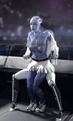 3d alien animated autodesk_maya cheerleader ea edi female liara_t'soni lowres mass_effect mass_effect_3 multiple_girls robot source_filmmaker ssppp straddling yuri