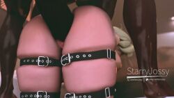 1boy 1girls 3d 3d_animation animated ass back_view belt_bondage belts big_ass big_butt blizzard_entertainment blonde_female blonde_hair bondage completely_nude_female completely_nude_male dark-skinned_male delalicious3 female female_focus female_penetrated interracial jiggle jiggling_butt large_ass large_butt large_thighs light-skinned_female longer_than_10_seconds male male/female male_penetrating_female mercy opennsfwsp overwatch penetration penis penis_in_pussy preview sex sex_from_behind sound sound_effects starryjossy tagme vaginal_penetration vaginal_sex video